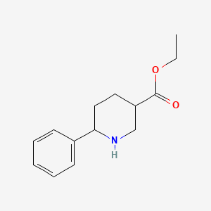 Structure - Ethyl 6-phenylpiperidine-3-carboxylate, 97%