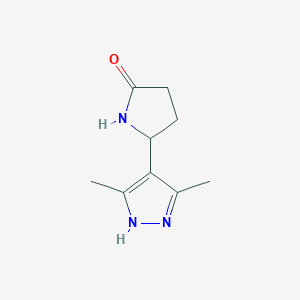 Structure - 5-(3,5-Dimethyl-1H-pyrazol-4-yl)pyrrolidin-2-one