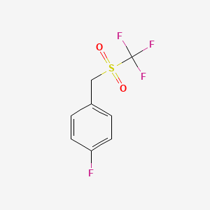 Structure - 1-Fluoro-4-(((trifluoromethyl)sulfonyl)methyl)benzene, 4-Fluorophenyl(trifluoromethylsulfonyl)methane