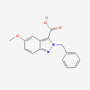 Structure - 2-Benzyl-5-methoxy-2H-indazole-3-carboxylic acid, 2-benzyl-5-methoxyindazole-3-carboxylic acid