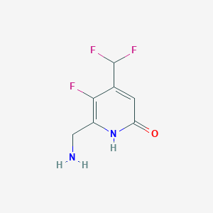Structure - 6-(Aminomethyl)-4-(difluoromethyl)-5-fluoropyridin-2(1H)-one