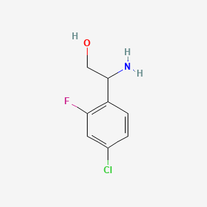 Structure - 2-Amino-2-(4-chloro-2-fluorophenyl)ethan-1-ol
