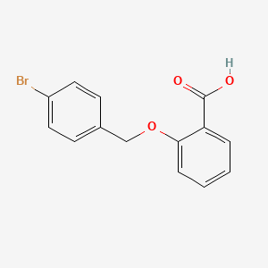 Structure - 2-((4-Bromobenzyl)oxy)benzoic acid
