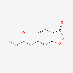Structure - Methyl 2,3-dihydro-3-oxo-6-benzofuranacetate
