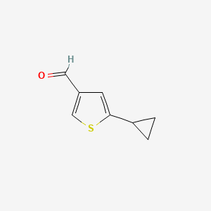 Structure - 5-Cyclopropylthiophene-3-carbaldehyde