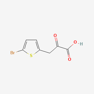 Structure - 3-(5-Bromothiophen-2-yl)-2-oxopropanoic acid