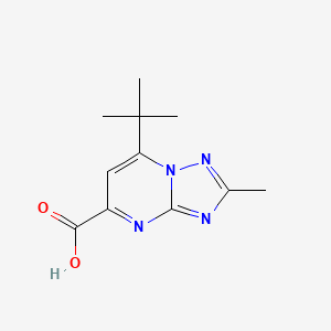 Structure - 7-Tert-butyl-2-methyl-[1,2,4]triazolo[1,5-a]pyrimidine-5-carboxylic acid, 7-tert-Butyl-2-methyl-[1,2,4]triazolo[1,5-a]-pyrimidine-5-carboxylic acid
