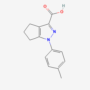 Structure - 1-(4-Methylphenyl)-1h,4h,5h,6h-cyclopenta[c]pyrazole-3-carboxylic acid