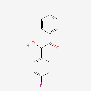 Structure - 1,2-Bis(4-fluorophenyl)-2-hydroxyethanone, 4,4'-DIFLUOROBENZOIN