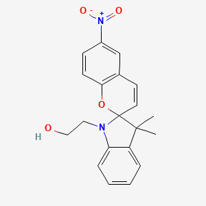 Structure - 2-(3',3'-Dimethyl-6-nitrospiro[chromene-2,2'-indolin]-1'-yl)ethanol, 1-(2-Hydroxyethyl)-3,3-Dimethyl-6-Nitrospiro[1(2H)-Benzopyran-2,2-Indoline], additional blue/dry ice freight costs.