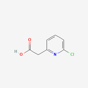 Structure - 2-(6-Chloropyridin-2-yl)acetic acid, 2-(6-Chloropyridin-2-yl), additional blue/dry ice freight costs.