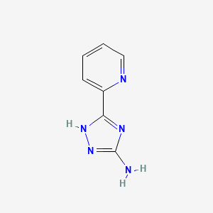 Structure - 3-(Pyridin-2-yl)-1H-1,2,4-triazol-5-amine, 5-(pyridin-2-yl)-4H-1,2,4-triazol-3-amine