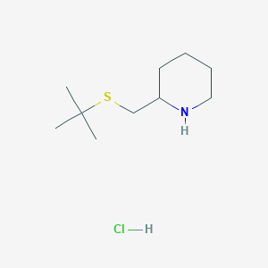 Structure - 2-[(tert-Butylsulfanyl)methyl]piperidine hydrochloride