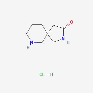 Structure - 2,7-Diazaspiro[4.5]decan-3-one hydrochloride, 2,9-diazaspiro[4.5]decan-3-one,hydrochloride