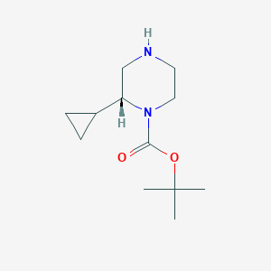 Structure - tert-Butyl (2R)-2-cyclopropylpiperazine-1-carboxylate