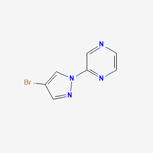Structure - 2-(4-Bromo-1h-pyrazol-1-yl)pyrazine