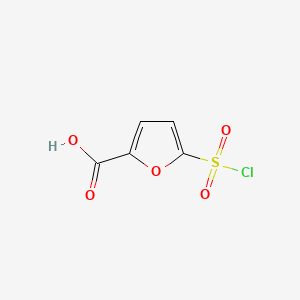 Structure - 5-(Chlorosulfonyl)furan-2-carboxylic acid, 5-(Chlorosulfonyl)-2-furoic acid
