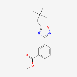 Structure - Methyl 3-[5-(2,2-dimethylpropyl)-1,2,4-oxadiazol-3-yl]benzoate