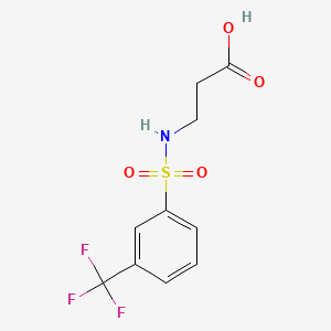 Structure - 3-((3-(Trifluoromethyl)phenyl)sulfonamido)propanoic acid, N-[3-(TrifluoroMethyl)phenylsulfonyl]-^b-alanine