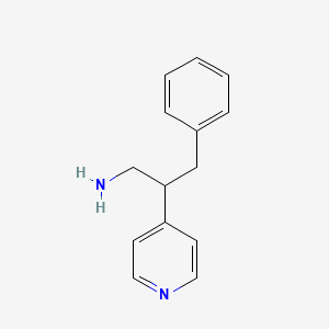Structure - 3-Phenyl-2-(pyridin-4-yl)propan-1-amine