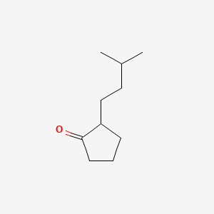 Structure - 2-(3-Methylbutyl)cyclopentan-1-one, 2-Isoamylcyclopentanone
