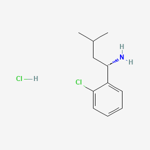 Structure - (S)-1-(2-Chlorophenyl)-3-methylbutan-1-amine (hydrochloride)
