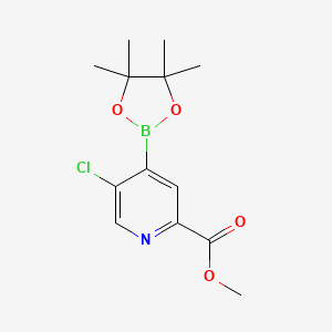 Structure - Methyl 5-chloro-4-(4,4,5,5-tetramethyl-1,3,2-dioxaborolan-2-yl)picolinate