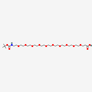 Structure - Boc-NH-PEG10-CH2CH2COOH (HQ)