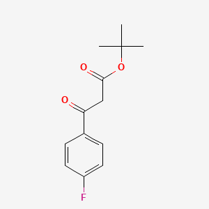 Structure - tert-Butyl 3-(4-fluorophenyl)-3-oxopropanoate, Benzenepropanoic acid, 4-fluoro-β-oxo-, 1,1-dimethylethyl ester