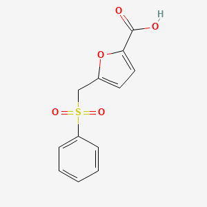 Structure - 5-[(benzenesulfonyl)methyl]furan-2-carboxylic acid, 5-[(Phenylsulfonyl)methyl]-2-furoic acid
