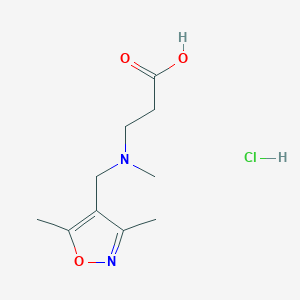 Structure - 3-{[(dimethyl-1,2-oxazol-4-yl)methyl](methyl)amino}propanoic acid hydrochloride