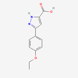 Structure - 5-(4-Ethoxyphenyl)-1H-pyrazole-3-carboxylic acid