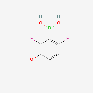 Structure - 2,6-Difluoro-3-methoxyphenylboronic acid, 2,6-Difluoro-3-methoxybenzeneboronic Acid (contains varying amounts of Anhydride)