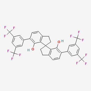 Structure - (S)-6,6'-Bis[3,5-bis(trifluoromethyl)phenyl]-2,2',3,3'-tetrahydro-1,1'-spirobi[1H-indene]-7,7'-diol, (1S)-6,6'-bis[3,5-bis(trifluoroMethyl)phenyl]-2,2',3,3'-tetrahydro-1,1'-Spirobi[1H-indene]-7,7'-diol