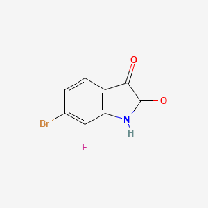 Structure - 6-Bromo-7-fluoro-2,3-dihydro-1H-indole-2,3-dione, 6-bromo-7-fluoroisatin