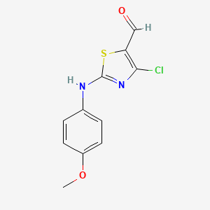 Structure - 4-Chloro-2-[(4-methoxyphenyl)amino]-1,3-thiazole-5-carbaldehyde