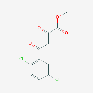 Structure - Methyl 4-(2,5-dichlorophenyl)-2,4-dioxobutanoate, Benzenebutanoic acid, 2,5-dichloro-α,γ-dioxo-, methyl ester