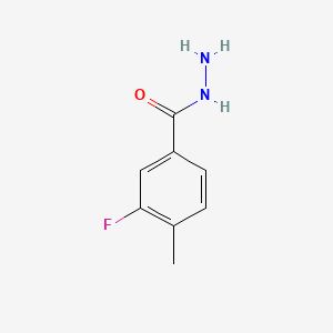 Structure - 3-Fluoro-4-methylbenzohydrazide, Benzoic acid, 3-fluoro-4-methyl-, hydrazide