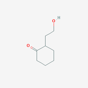 Structure - 2-(2-Hydroxyethyl)cyclohexan-1-one