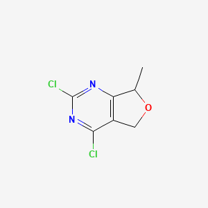 Structure - 2,4-Dichloro-5,7-dihydro-7-methylfuro[3,4-d]pyrimidine