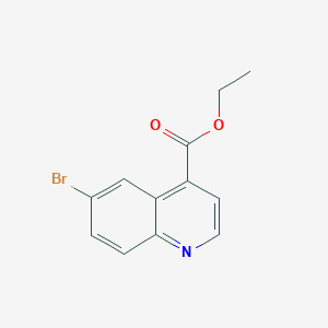 Structure - Ethyl 6-bromoquinoline-4-carboxylate, 4-Quinolinecarboxylic acid, 6-bromo-, ethyl ester