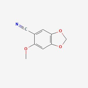 Structure - 6-Methoxybenzo[d][1,3]dioxole-5-carbonitrile