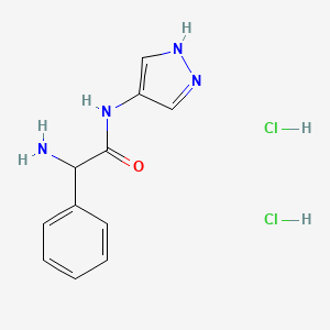 Structure - 2-Amino-2-phenyl-n-(1h-pyrazol-4-yl)acetamide dihydrochloride