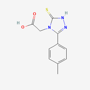 Structure - 2-[3-(4-methylphenyl)-5-sulfanyl-4h-1,2,4-triazol-4-yl]acetic acid