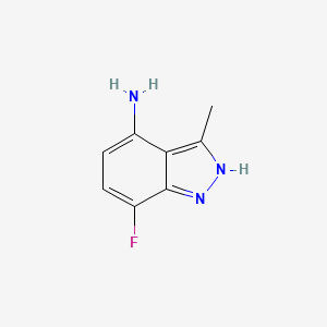 Structure - 7-Fluoro-3-methyl-1H-indazol-4-amine