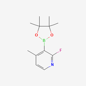 Structure - 2-Fluoro-4-methyl-3-(4,4,5,5-tetramethyl-1,3,2-dioxaborolan-2-yl)pyridine, additional blue/dry ice freight costs.