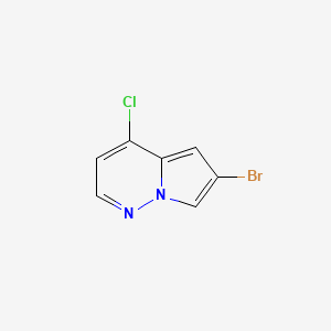 Structure - 6-Bromo-4-chloropyrrolo[1,2-b]pyridazine
