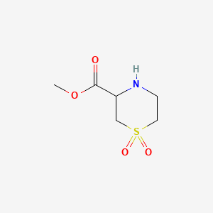 Structure - Methyl 1,1-dioxo-1λ6-thiomorpholine-3-carboxylate, Methyl 1,1-dioxo-1lambda6-thiomorpholine-3-carboxylate