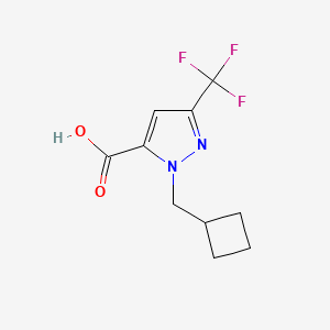 Structure - 1-(Cyclobutylmethyl)-3-(trifluoromethyl)-1h-pyrazole-5-carboxylic acid