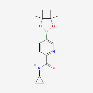 Structure - N-Cyclopropyl-5-(4,4,5,5-tetramethyl-1,3,2-dioxaborolan-2-yl)picolinamide